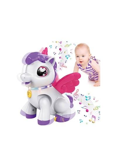 Eğitici Müzikli Işıklı Hareketli Unicorn Emekleme Arkadaşım - Bebek Yürüyüş Ve Emekleme Oyuncağı Hayvanlar