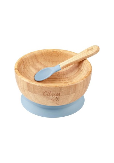 Citron Vakum Tabanlı Organik Bambu Kase Seti - Blue 1073605