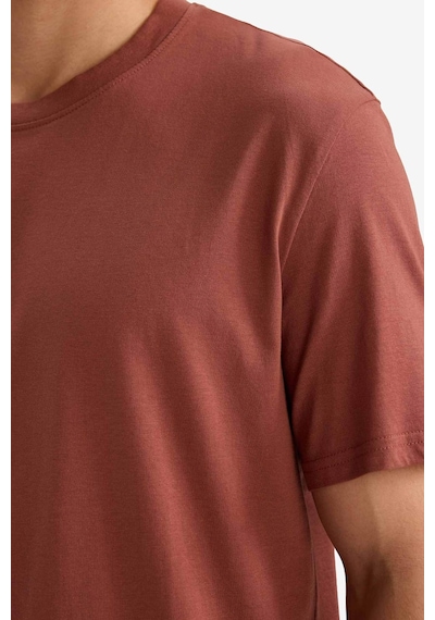 Defacto %100 Pamuk Basic Tarçın Erkek T-shirt V7699az/bn496 Tarçın