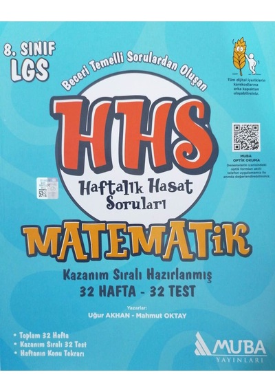 8.Sınıf LGS Matematik Haftalık Hasat Soruları- Muba Yayınları