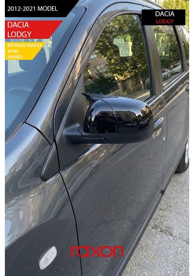 Dacıa Lodgy 2012-2021 Batman & Yarasa Ayna Kapağı Parlak Piano Black Sport