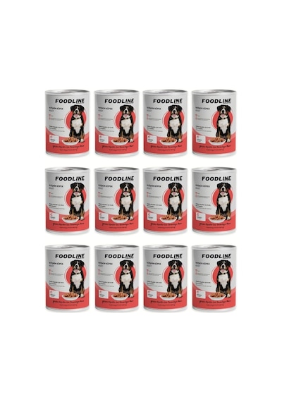 Ayrex Foodline Yetişkin Köpek Konservesi 400 Gr, Gravy Sos İçerisinde Parça Etli 400 Gr X 12 Adet, Kuzu