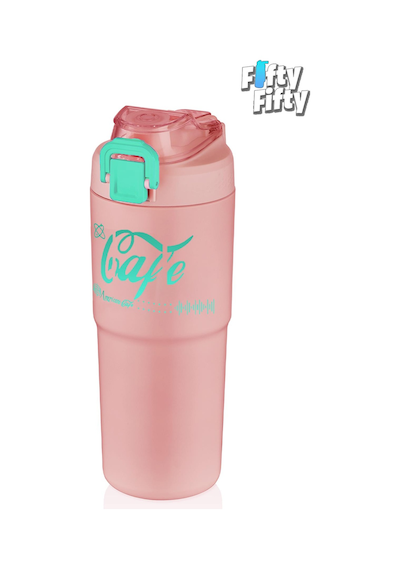 Vagonlife 2'li Çelik Termos-kahve Bardağı Seti 750ml Çift Kullanım Termos//450ml Mug Kahve Bardağı Pembe - Mor