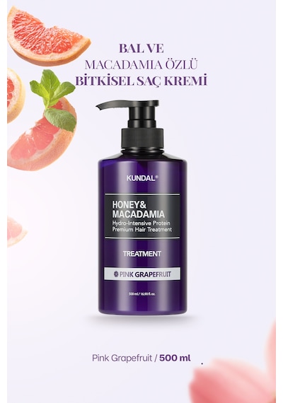 Yoğun Nemlendirici Ve Besleyici Saç Kremi Kundal Honey & Macadamia Protein Treatment Pink Grapefruit 90111036
