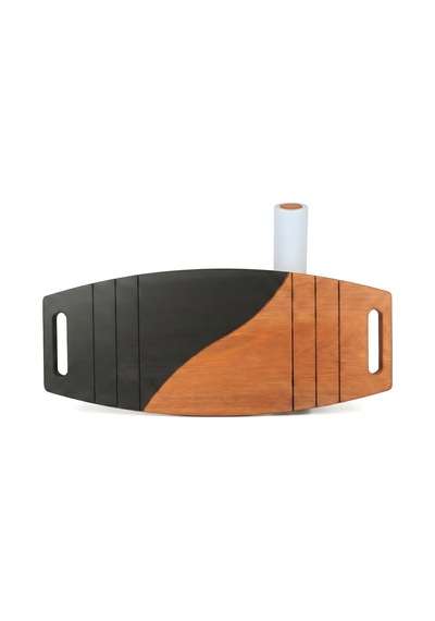 Siyah/kahve Denge Tahtası Balance Roller Board Sörf Eğitim Tahtası Kaykay Eğitim Tahtası 73 X 31 Cm Rb08 Çok Renkli