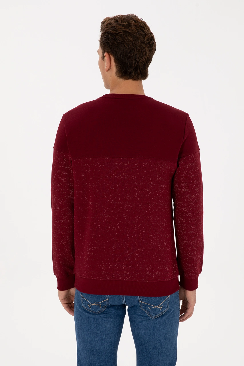 U.S. Polo Assn. Erkek Regular Fit Bisiklet Yaka Bordo Sweatshirt 50316380-VR014
