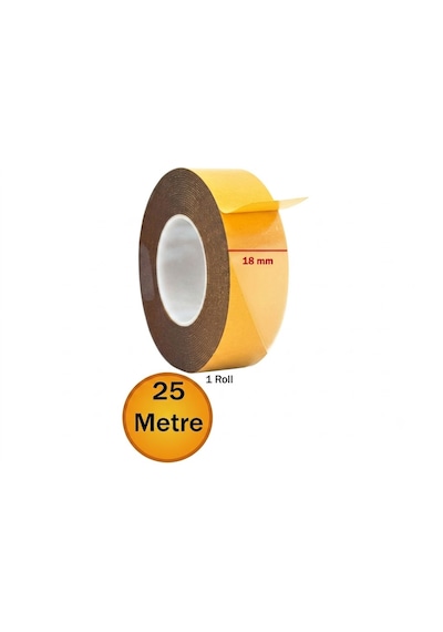 Şeylişeyler - Çift Taraflı Bant 18 Mm X 25 Metre İnce Yapışkanlı Genel Amaçlı Bant 6 Adet