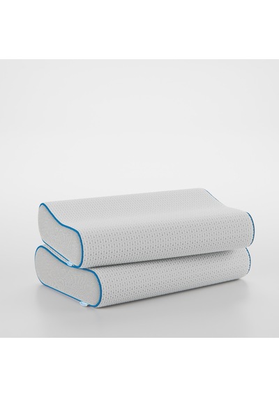 FOM 2'li Flex Tam Ortopedik Visco Konforlu Uyku Yastık Kampanyası, Ortopedik 60 x 40 x 14/11 Beyaz