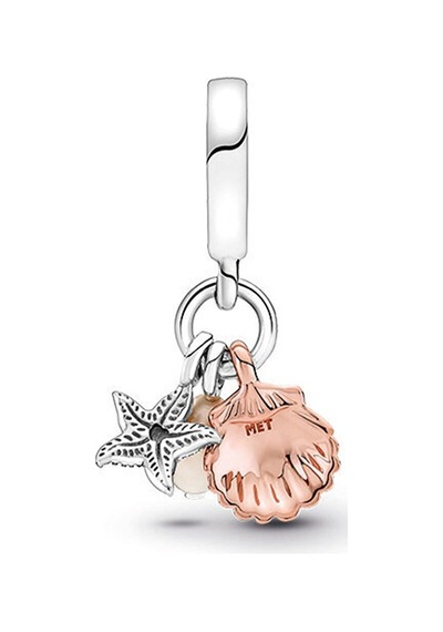 Fubena Tatlı Su Kültür İncisi Deniz Yıldızı Ve Deniz Kabuğu Üçlü Sallantılı Charm