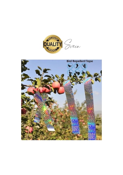 Premium Kuş Kondurmaz Rahatsız Eden Şerit Bant 45 Mm X 50 Mt Yansıtıcı Kuşsavar Çatı Hologram Bandı
