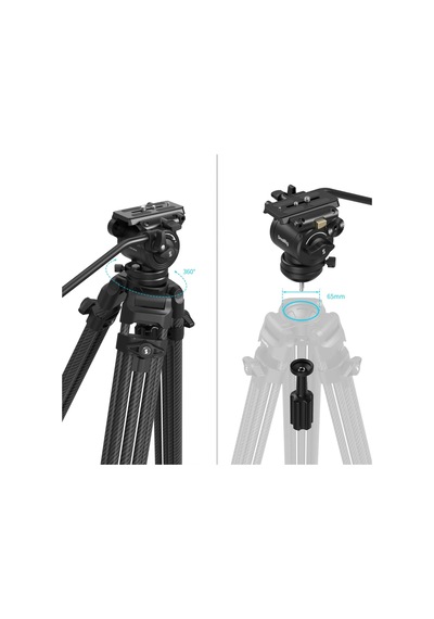 Smallrig 5441 Ad14 Profesyonel Karbon Fiber Video Tripod