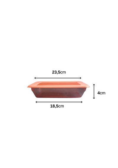 2'li Slim Prizma Saklama Kabı Erzak Kabı Bakliyat Saklama Kabı 2lt Dolapiçi Organizer Çok Renkli