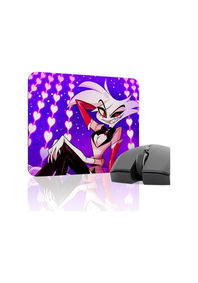 Hazbin Hotel Kaymaz Dikişli Kauçuk Oyuncu Mousepad V3 - 22x18 Gaming Mouse Pad Fare Altlığı