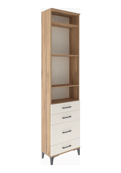 Arges Dolap 4 Raflı 4 Çekmeceli 60x30x243 Çam-aytaşı Atlas Çam