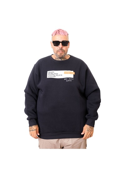 Mode Xl Erkek Sweat Bisiklet Mo...d.e.x Days U25801 Siyah
