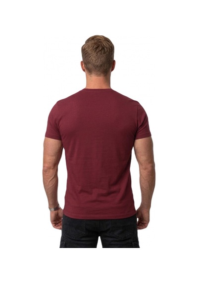 Deepsea Bordo Erkek Dar Kesim Basic Tişört 1801131-Bordo