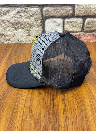 Hamze Trucker Model Baskılı Hafif Yazlık Beyzbol Cap Şapka Siyah - Gümüş