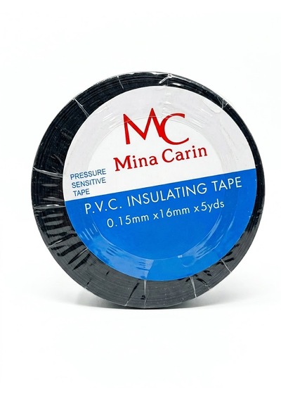 Mc Mina Carin 10'lu Set Pvc İzole Elektrik Bandı Siyah