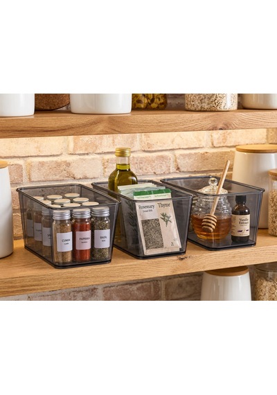 Selka Home 3 Adet 7 Lt. Salve Buzdolabı-banyo Organizer Düzenleyici Füme