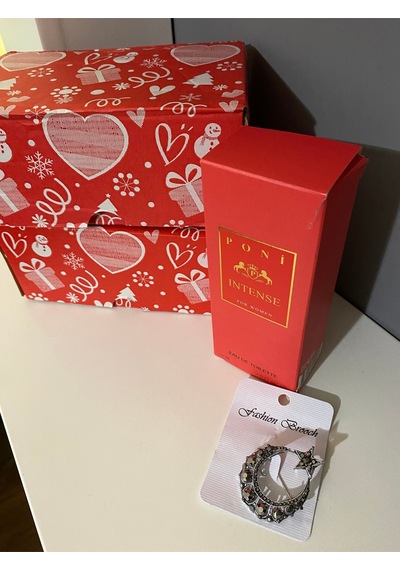 Öğretmenler Günü Hediye Kutusu Broş Parfüm Plaket Peluş Anahtarlık Kırmızı