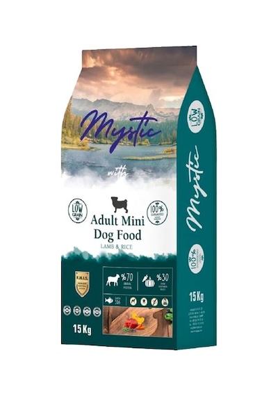 Mystic Düşük Tahıllı Kuzu Etli Küçük Irk Yetişkin Köpek Maması 15 KG