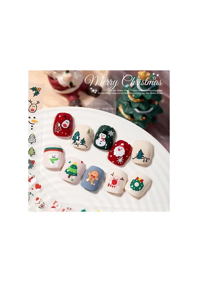 3d Tasarım Yapışkan Tırnak Sticker Random 5'li Tırnak Dövmesi Nail Art Set