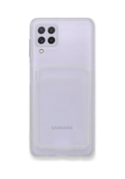 Samsung Galaxy A22 Kılıf Kart Şeffaf Silikon