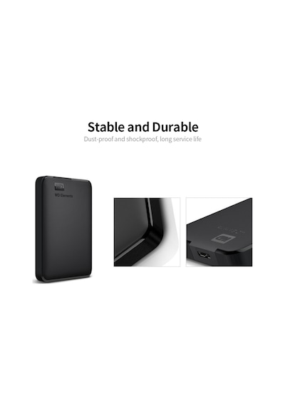 Maiyame Western Digital 500gb Taşınabilir Disk, 2.5 İnç, Usb 3.0, Siyah, Wd Elements, Win/mac Uyumlu