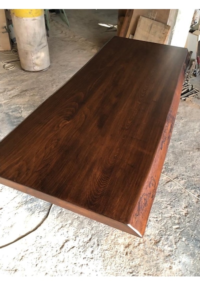 Bintaşmobilya Doğal Gürgen Ağacı Kütük Masa Üstü Tablası 70X140.Cm
