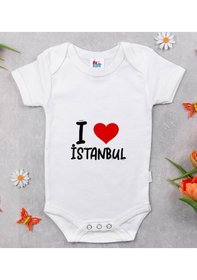 Bk Kids I Love Şehir Serisi Bebek Body Zıbın - Model 1 Çok Renkli