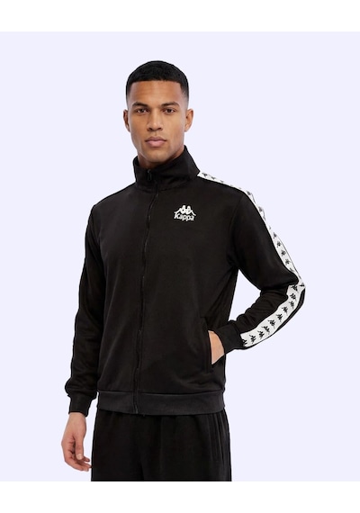 Kappa 222 Banda Andry Full Zip Erkek Siyah Regular Fermuarlı Eşofman Üstü