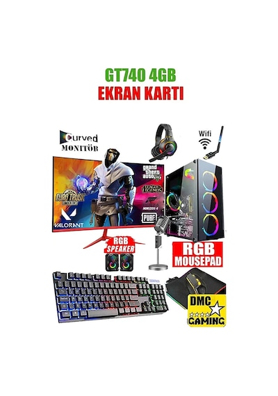 DMC N58X i5-3470 16 GB 500 GB HDD HDD+256 GB SSD 4 GB G740 23.8" Masaüstü Oyuncu Bilgisayarı
