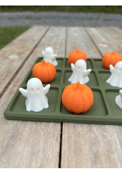 3d Baskı Hayalet Ve Balkabağı Xox Oyun Seti Tic Tac Toe Cadılar Bayramı Aile Ve Çocuk Masa Oyunu