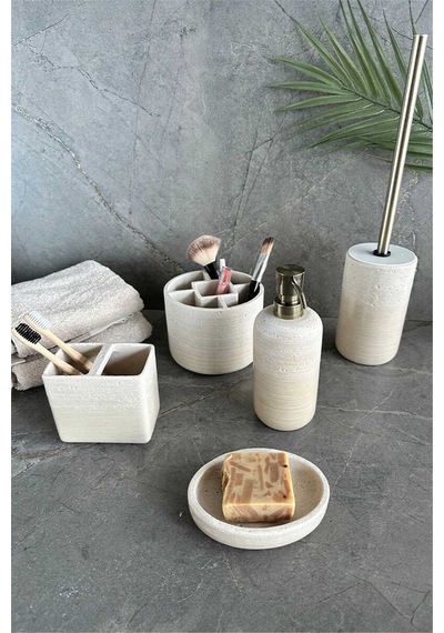 Charm 5'li Banyo Seti - Bej-7302