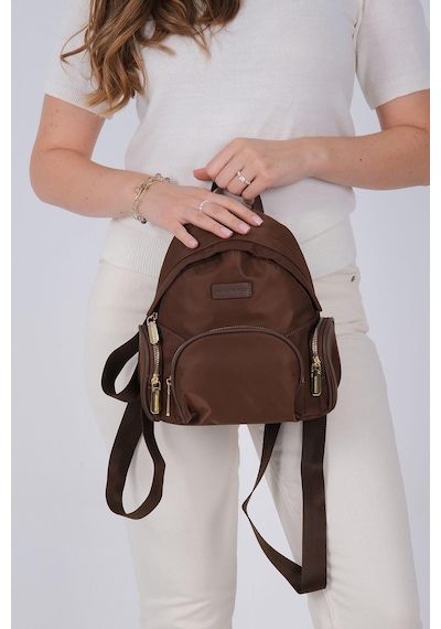 Silver Polo Sp1208 Kadın Sırt Çantası Saten Kahve-kahve