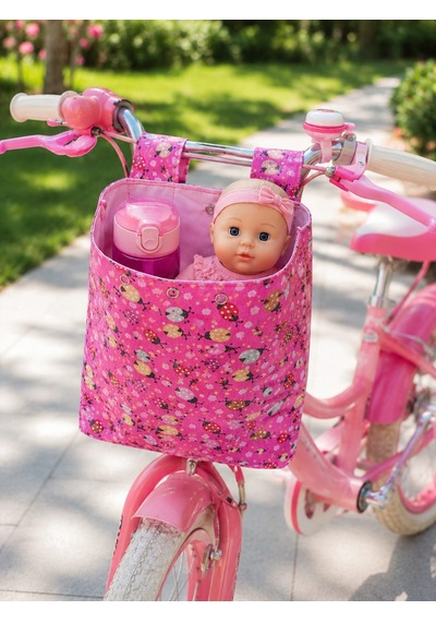 Uğur Böceği Çok Amaçlı Çocuk Scooter Ve Bisiklet Çantası Yıkanabilir Pembe