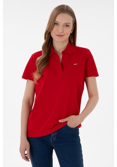 U.S. Polo Assn. Kadın Kırmızı Basic Polo Yaka Tişört 50305700-VR030 U.S. Polo Assn. Kadın Kırmızı Basic Polo Yaka Tişört 50305700-VR030