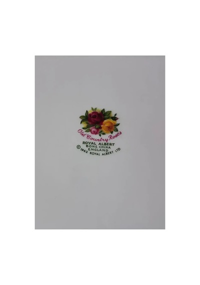 Old Country Roses İngiliz Antika Porselen Tepsi Kırmızı-beyaz