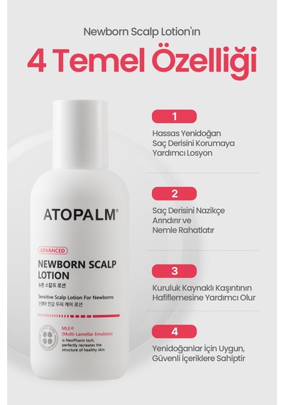 Bebeklere&yenidoğanlara Özel Konak Karşıtı Saç Derisi Losyonu Atopalm Newborn Scalp Lotion