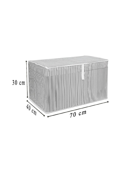 Kapaklı Çok Amaçlı Hurç Saklama Kutusu Organizer Mega Plus 70 X 40 X 30 Cm Gri