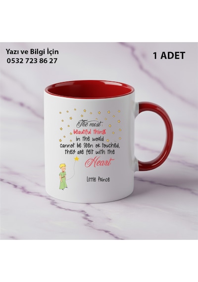 Küçük Prens Baskılı The Little Prince Kupa Bardak Kırmızı