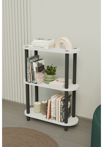 Soft 3 Katlı Modern Kitaplık Dekoratif Çok Amaçlı Kitaplık Ve Organizer Çok Raflı Düzenleyici - Beyaz Beyaz Soft 3 Katlı Modern Kitaplık Dekoratif Çok Amaçlı Kitaplık Ve Organizer Çok Raflı Düzenleyici - Beyaz Beyaz
