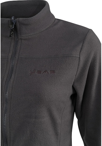2as Cara Kadın Tam Fermuarlı İnce Polar Sweatshirt Antrasit