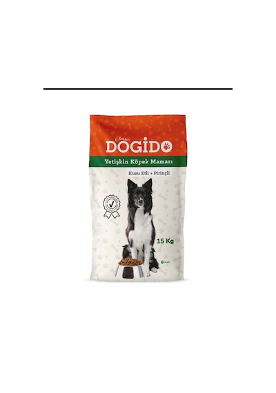 Dogido 17/7 Kuzu Etli Pirinçli Yetişkin Köpek Maması 15 KG