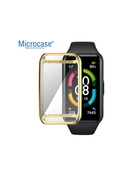 Microcase Honor Band 6 Önü Kapalı Tasarım Silikon Kılıf