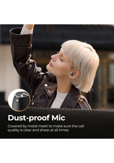 Free2 Classic, Kablosuz Bluetooth V5.1 Kulaklık Ipx5 Suya Dayanıklı Kulak İçi Bluetooth Kulaklık, Dahili Mikrofonlu, 30 Saat Çalma Süresi Siyah