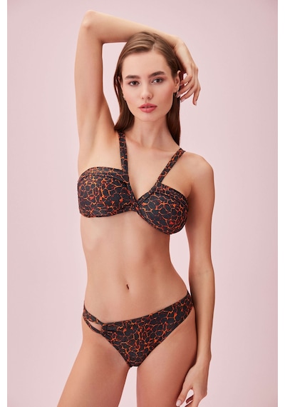 Suwen Agatha Yanı Detaylı Parlak Bikini Alt Sb253901310d1310 Shiny Flame