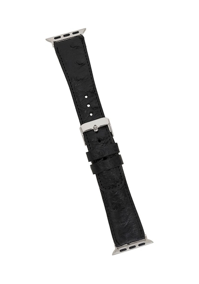 Apple Watch Uyumlu Deri Kordon 42-44-45mm De5 Siyah Diğer