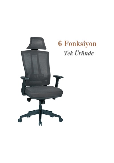 Casella Eden Fileli Yönetici Koltuğu Ofi S Koltuğu Ergonomik, Şık Ve Fonksiyonel Siyah