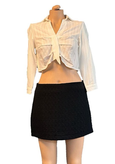 Soultextile Kadın Siyah Mini Etek Siyah
